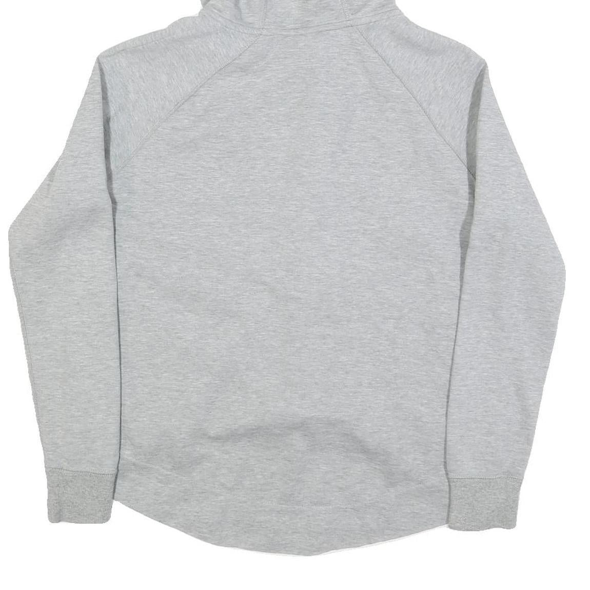 NIKE Womens Grey Hoodie S Cotton Blend Zip Up Lightweight Sweatshirt