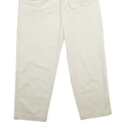 TALBOTS Womens Cotton Classic Beige Zipped Straight Trousers W30 L28