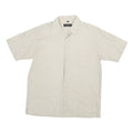 PRIORITY Mens Beige Shirt L Linen Blend Casual Short Sleeve Summer Shirt