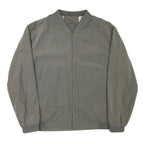 CANSON Mens Grey Bomber Jacket 2XL Polyester Blend Zip Closure Plain