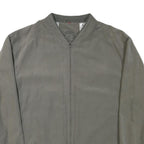 CANSON Mens Grey Bomber Jacket 2XL Polyester Blend Zip Closure Plain