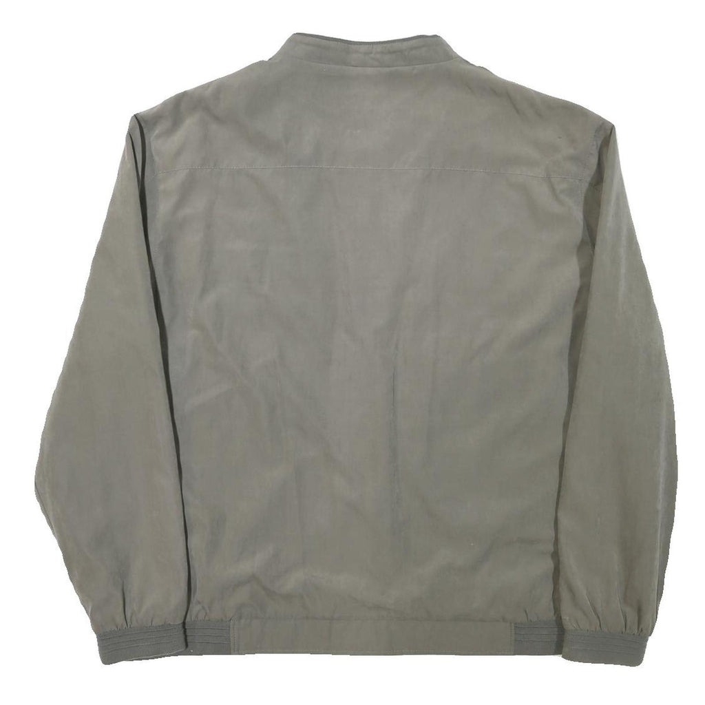 CANSON Mens Grey Bomber Jacket 2XL Polyester Blend Zip Closure Plain