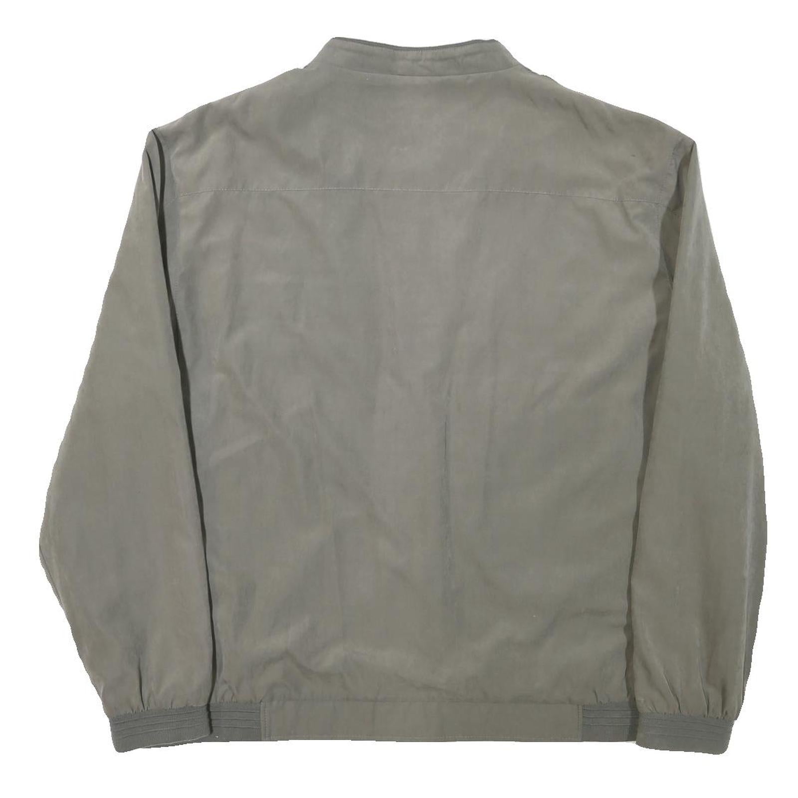 CANSON Mens Grey Bomber Jacket 2XL Polyester Blend Zip Closure Plain