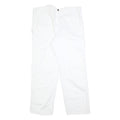 DICKIES Mens Cotton White Relaxed Straight Trousers W38 L32 Workwear Utility