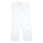 DICKIES Mens Cotton White Relaxed Straight Trousers W38 L32 Workwear Utility
