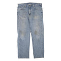 CARHARTT Mens Regular Fit Blue Denim Jeans W38 L32 Workwear Zip Closure Casual