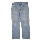 CARHARTT Mens Regular Fit Blue Denim Jeans W38 L32 Workwear Zip Closure Casual