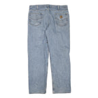 CARHARTT Mens Regular Fit Blue Denim Jeans W38 L32 Workwear Zip Closure Casual