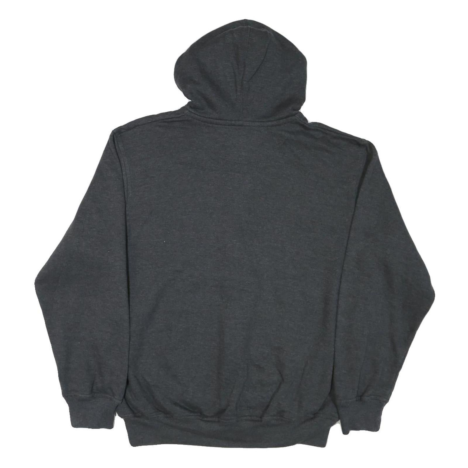 NFL Mens Grey Denver Broncos Full Zip Hoodie L Cotton Blend NFL Logo