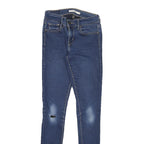 LEVI'S 710 Womens Slim Blue Denim Medium W24 L29 Skinny Zip Jeans