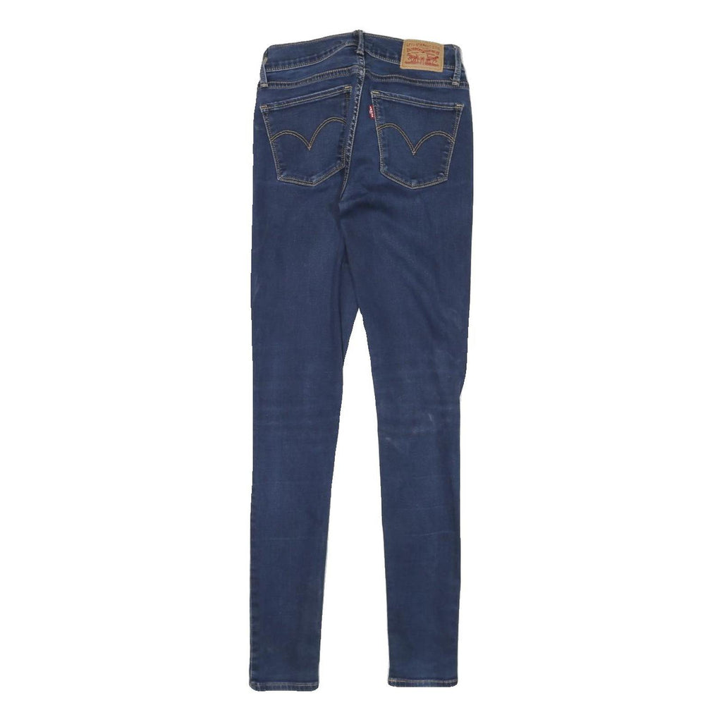 LEVI'S 710 Womens Slim Blue Denim Medium W24 L29 Skinny Zip Jeans