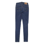 LEVI'S 710 Womens Slim Blue Denim Medium W24 L29 Skinny Zip Jeans