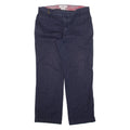 TOMMY HILFIGER Pinstripe Womens Trousers Blue Loose Straight W35 L30