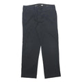 DICKIES Mens Slim Fit Black Cotton Blend Slim Trousers W34 L29 Workwear Casual