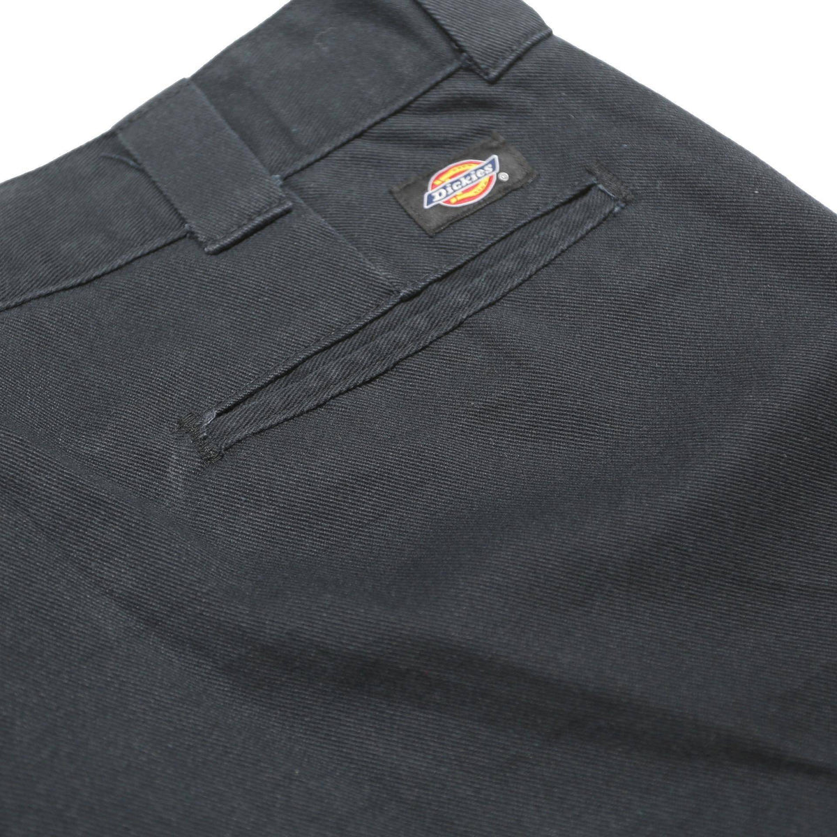 DICKIES Mens Slim Fit Black Cotton Blend Slim Trousers W34 L29 Workwear Casual