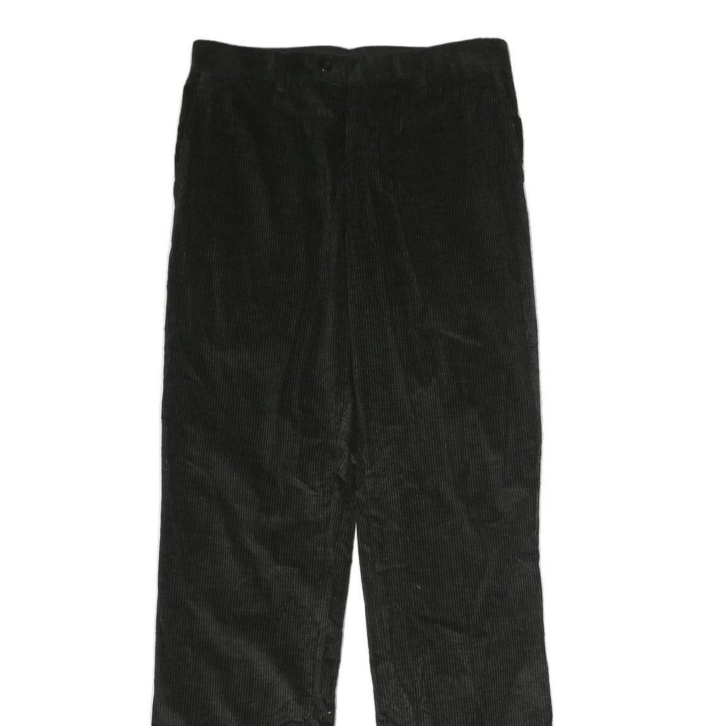 JOHN VARVATOS USA Mens Cotton Black Classic Straight Trousers W35 L38 Zip