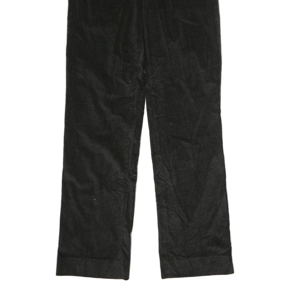 JOHN VARVATOS USA Mens Cotton Black Classic Straight Trousers W35 L38 Zip