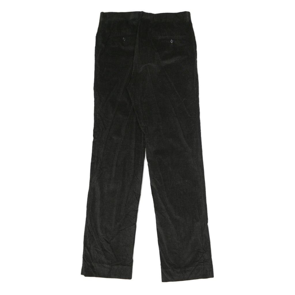 JOHN VARVATOS USA Mens Cotton Black Classic Straight Trousers W35 L38 Zip