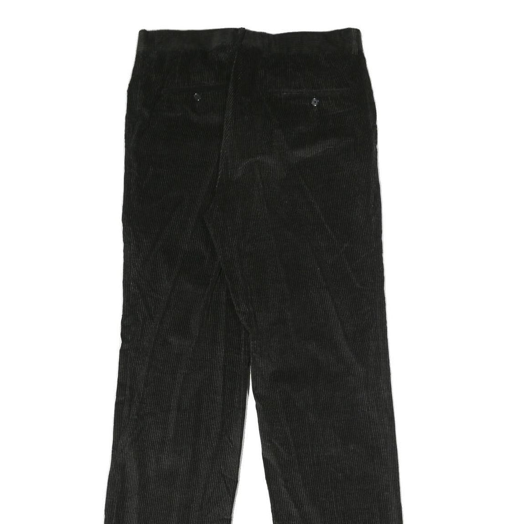 JOHN VARVATOS USA Mens Cotton Black Classic Straight Trousers W35 L38 Zip