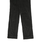JOHN VARVATOS USA Mens Cotton Black Classic Straight Trousers W35 L38 Zip
