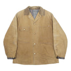 CARHARTT Mens Beige Workwear Jacket M Cotton Blend Canvas Button Closure Utility