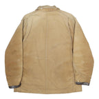CARHARTT Mens Beige Workwear Jacket M Cotton Blend Canvas Button Closure Utility