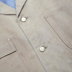 CARHARTT Mens Beige Workwear Jacket M Cotton Blend Canvas Button Closure Utility