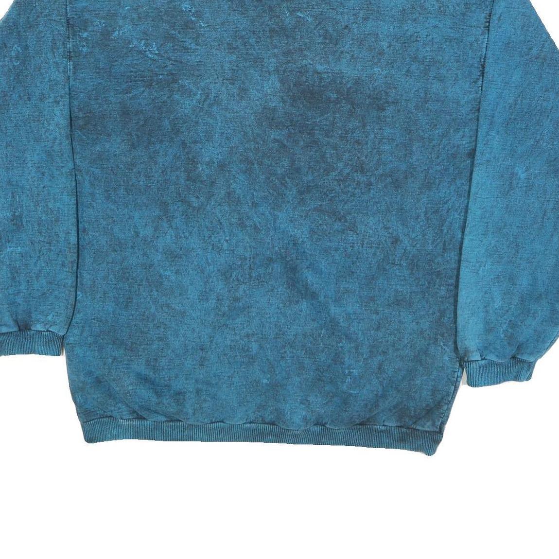 SUNSHINE Mens Blue Undersea World Crew Neck XL Cotton Blend Sweatshirt
