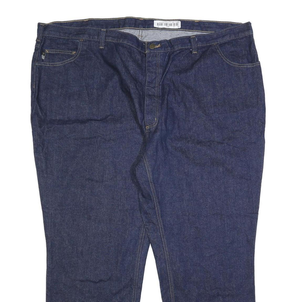 CARHARTT Mens Jeans Blue Regular Straight Denim Raw W52 L32 Workwear Zip Fly