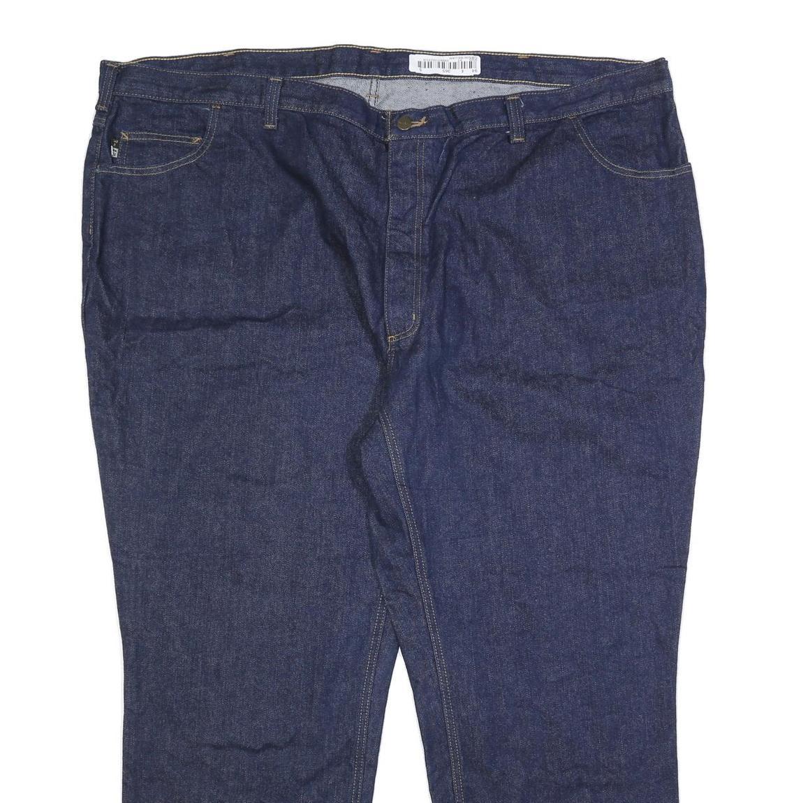 CARHARTT Mens Jeans Blue Regular Straight Denim Raw W52 L32 Workwear Zip Fly