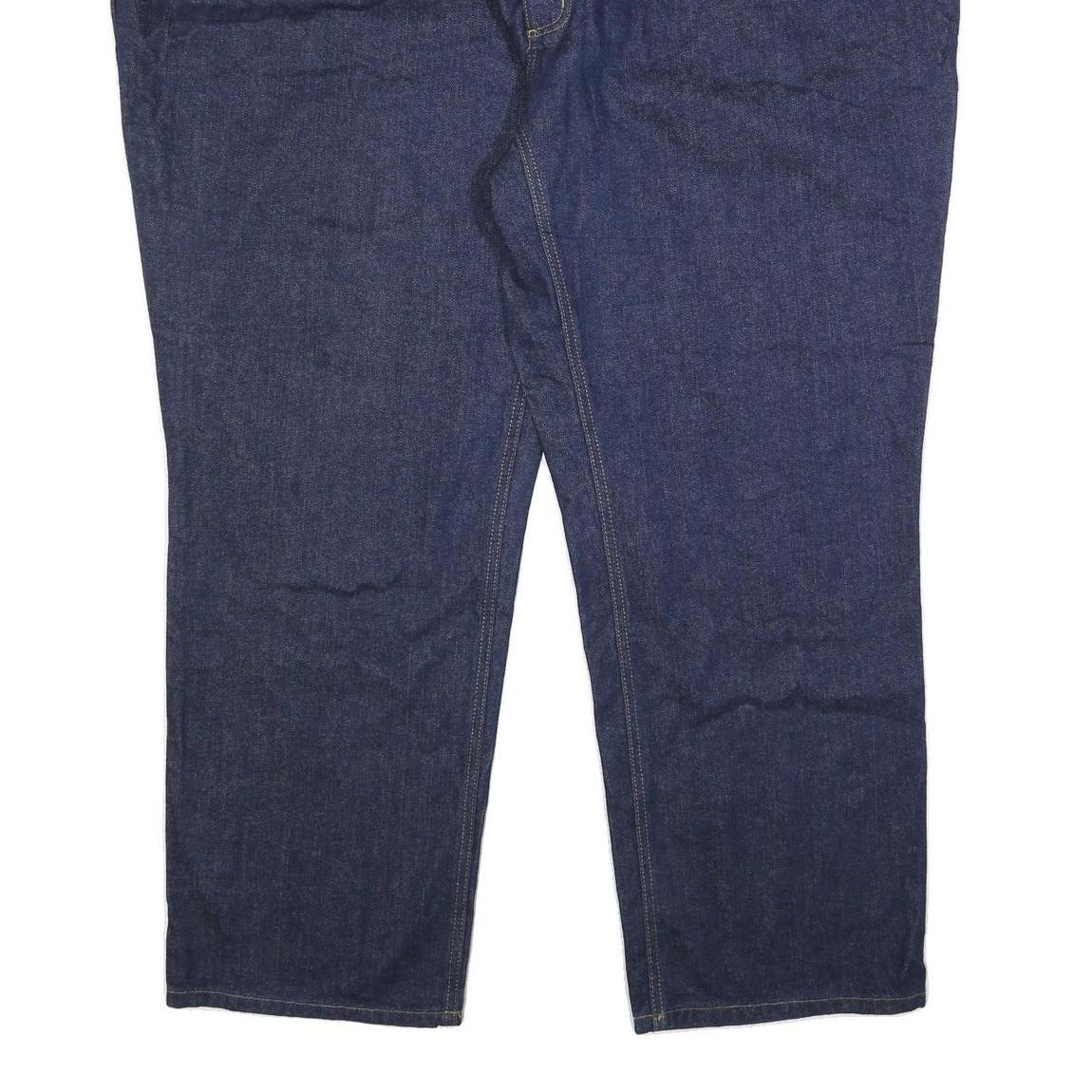 CARHARTT Mens Jeans Blue Regular Straight Denim Raw W52 L32 Workwear Zip Fly