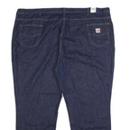CARHARTT Mens Jeans Blue Regular Straight Denim Raw W52 L32 Workwear Zip Fly