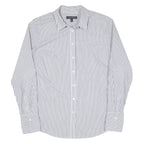 BANANA REPUBLIC Riley Tailored Fit Womens Shirt Grey Striped Long Sleeve S