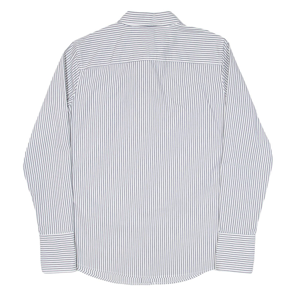BANANA REPUBLIC Riley Tailored Fit Womens Shirt Grey Striped Long Sleeve S