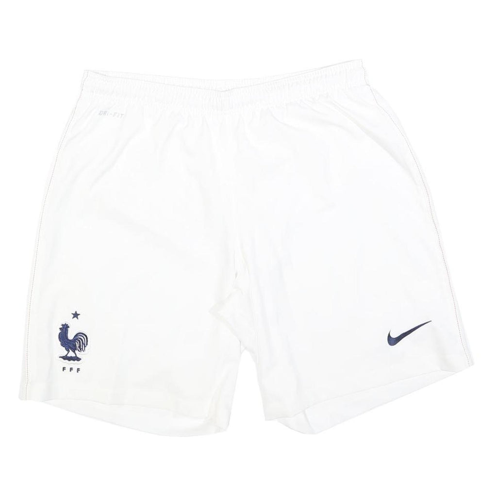NIKE Mens White Sports Casual Shorts XL W34 Polyester Blend Breathable Fit