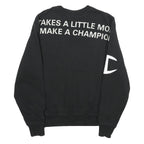 CHAMPION Mens Black Cotton Blend Crew Neck Sweatshirt M Printed Logo Graphic