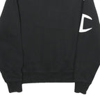 CHAMPION Mens Black Cotton Blend Crew Neck Sweatshirt M Printed Logo Graphic