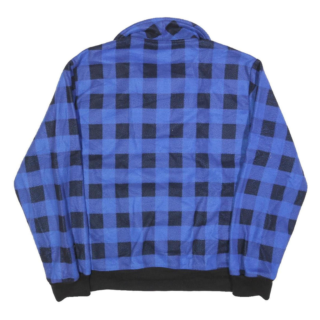 SNOWMASSY Mens Blue & Black Patterned Pullover Jumper Crew Neck XL Polyester