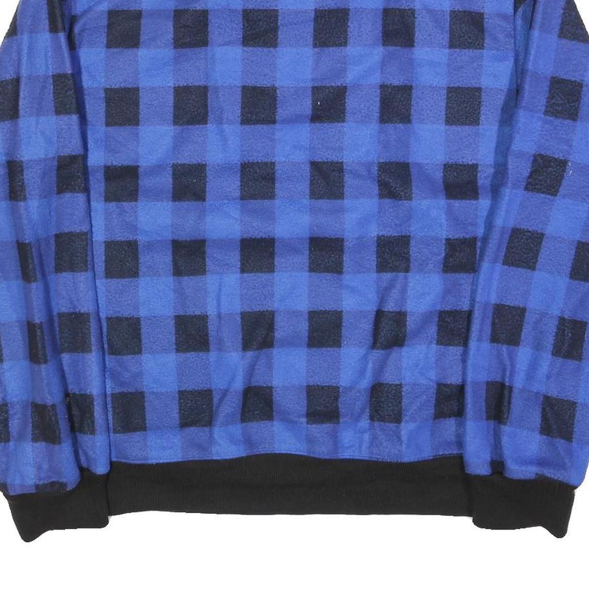 SNOWMASSY Mens Blue & Black Patterned Pullover Jumper Crew Neck XL Polyester