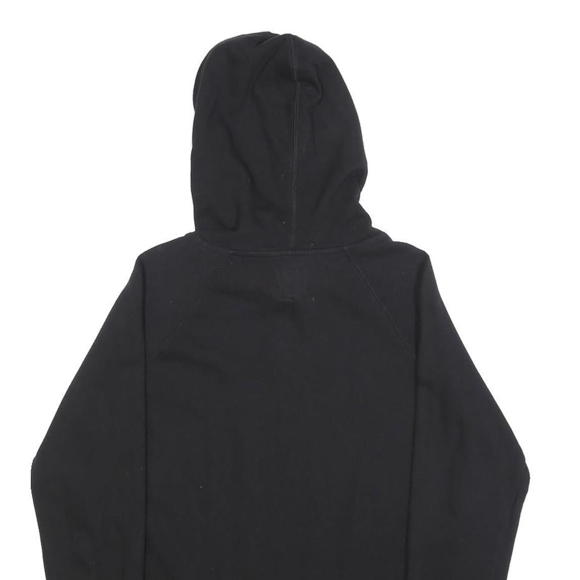 CHAMPION Mens Black Hoodie S Cotton Blend Pullover Classic Logo Sweatshirt