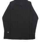 CHAMPION Mens Black Hoodie S Cotton Blend Pullover Classic Logo Sweatshirt