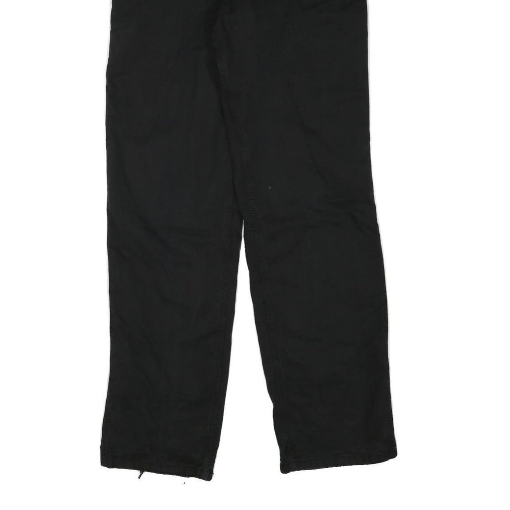 CARHARTT Mens Black Cotton Blend Regular Straight Trousers W32 L32 Workwear
