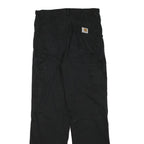 CARHARTT Mens Black Cotton Blend Regular Straight Trousers W32 L32 Workwear