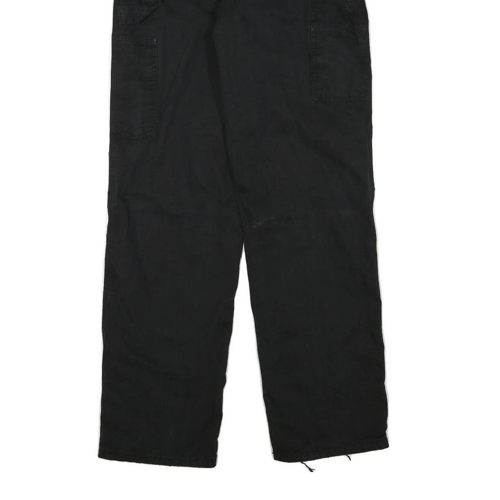 CARHARTT Mens Black Cotton Blend Regular Straight Trousers W32 L32 Workwear