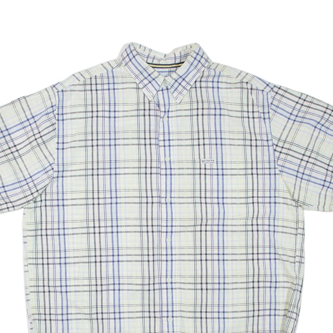 CHAPS RALPH LAUREN Mens Shirt White Check L