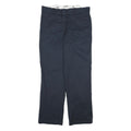 DICKIES Mens Regular Blue Cotton Blend Straight Fit Trousers W34 L31 Workwear