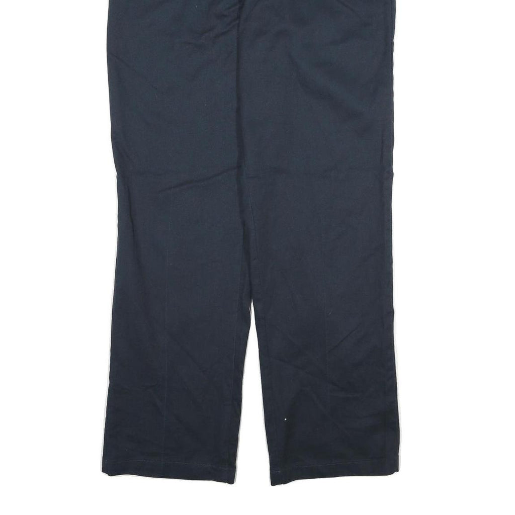 DICKIES Mens Regular Blue Cotton Blend Straight Fit Trousers W34 L31 Workwear