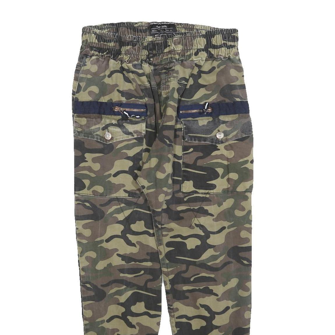 OTANIK DENIM Boys Cotton Blend Camouflage Regular Tapered Trousers W28 L26