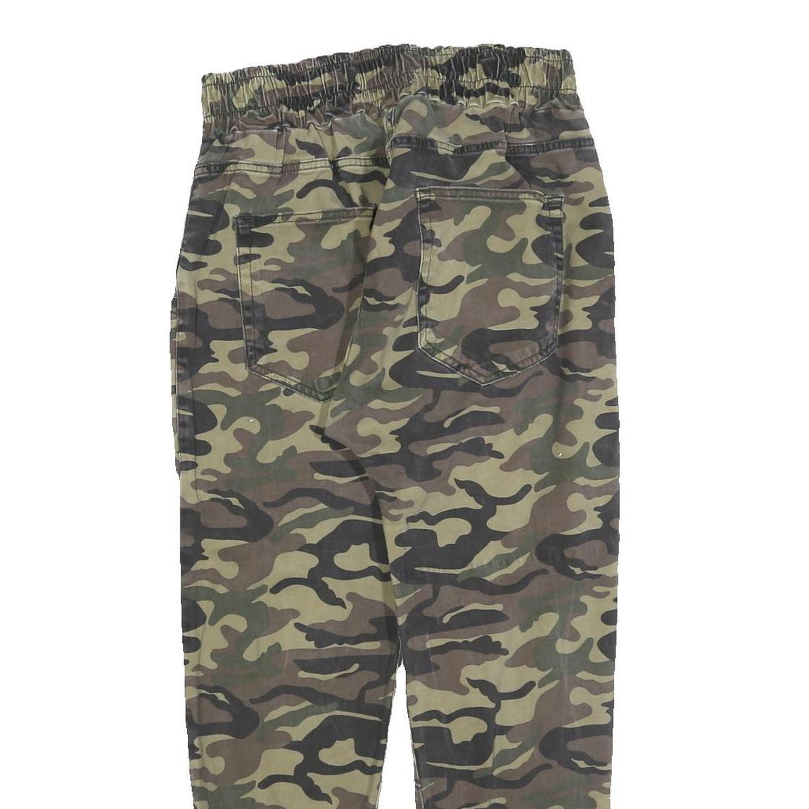 OTANIK DENIM Boys Cotton Blend Camouflage Regular Tapered Trousers W28 L26