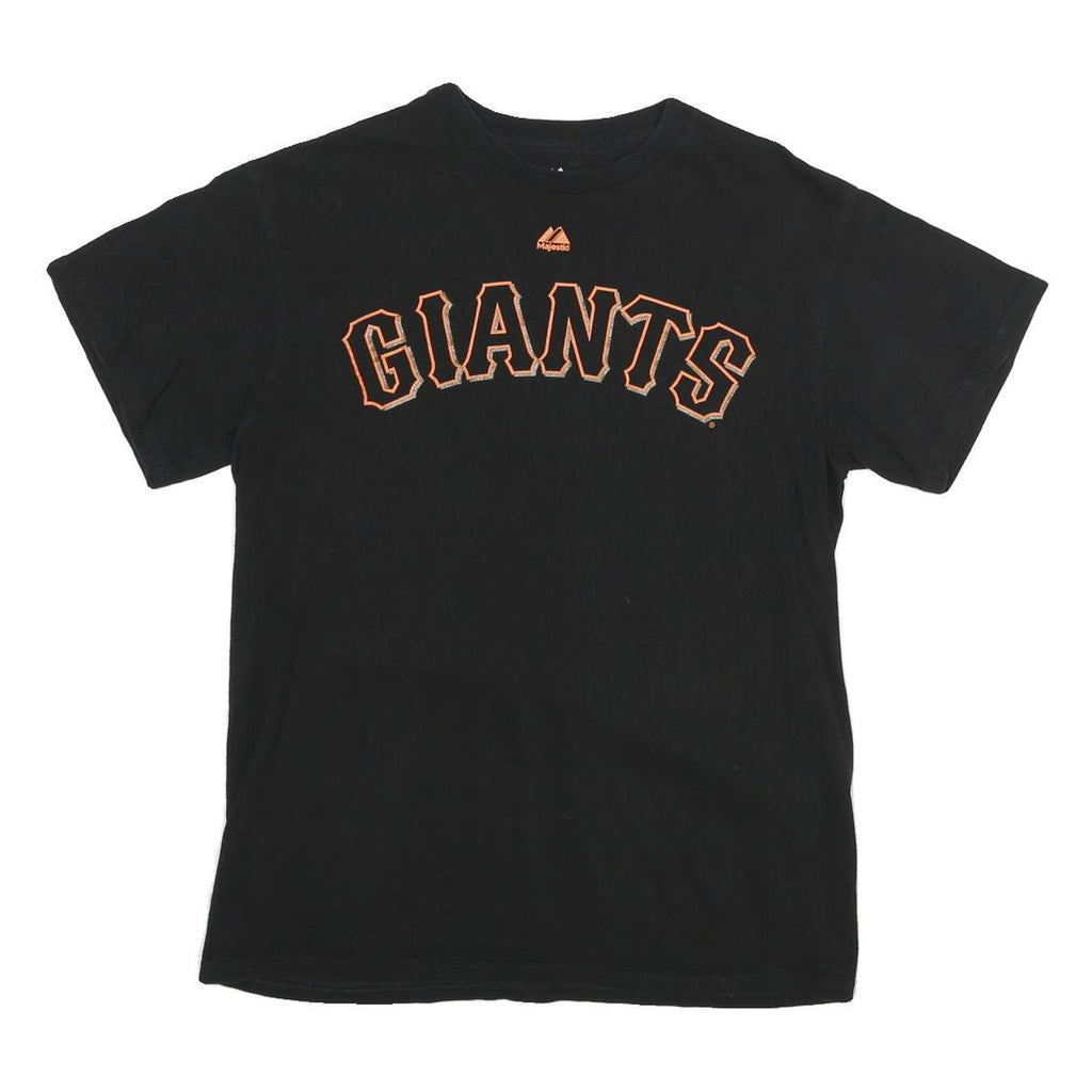 MAJESTIC Mens Black Giants Graphic T-Shirt M Short Sleeve Crew Neck Printed